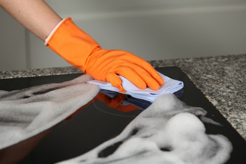 Professional deep cleaning team working in a Hammersmith property