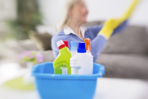 Deep cleaning bathroom fixtures during end of tenancy cleaning in Hammersmith