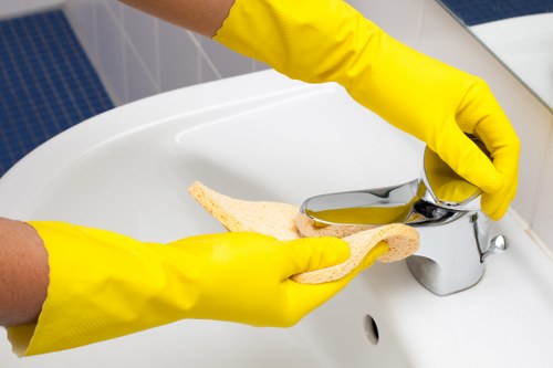 Detailed cleaning of a Hammersmith bathroom interior